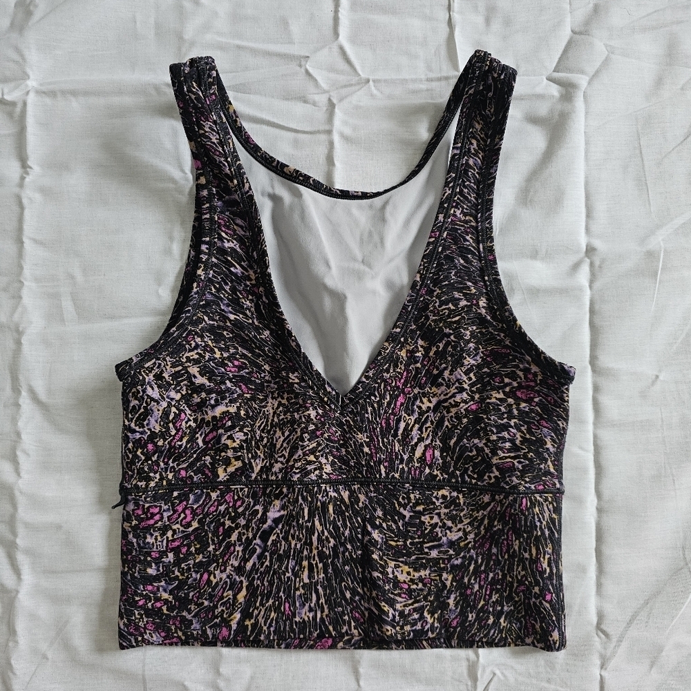 Lululemon Athletica S Power pivot tank top Multicolor Patterned